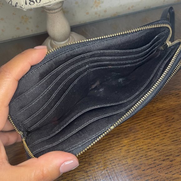 Coach Signature Brown Wristlet - Picture 6 of 12